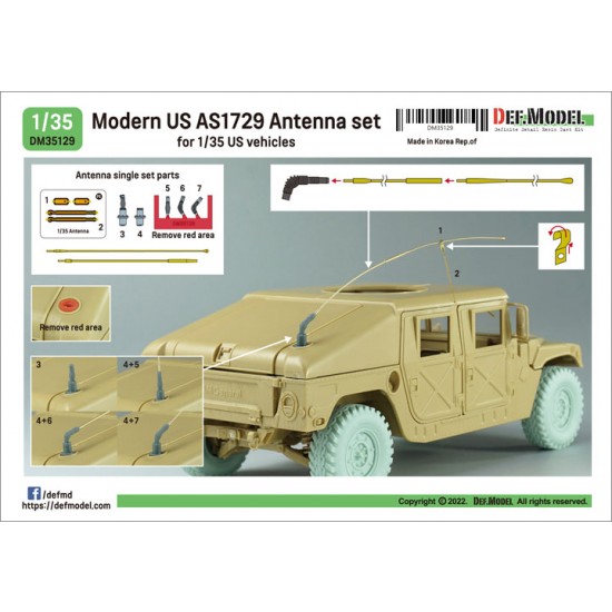 1/35 Modern US AS1729 Antenna set 1/35 Modern US AS1729 Antenna set