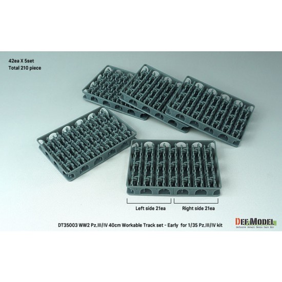 1/35 WWII Pz.III/IV 40cm Workable Track set Early Type for Pz.III/IV kit 1/35 WWII Pz.III/IV 40cm Workable Track set Early Type for Pz.III/IV kit