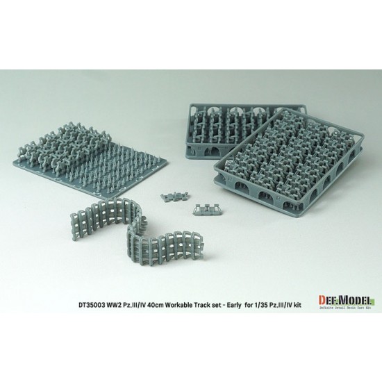 1/35 WWII Pz.III/IV 40cm Workable Track set Early Type for Pz.III/IV kit 1/35 WWII Pz.III/IV 40cm Workable Track set Early Type for Pz.III/IV kit
