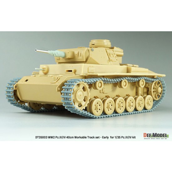 1/35 WWII Pz.III/IV 40cm Workable Track set Early Type for Pz.III/IV kit 1/35 WWII Pz.III/IV 40cm Workable Track set Early Type for Pz.III/IV kit