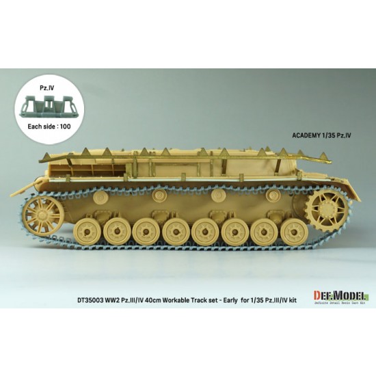 1/35 WWII Pz.III/IV 40cm Workable Track set Early Type for Pz.III/IV kit 1/35 WWII Pz.III/IV 40cm Workable Track set Early Type for Pz.III/IV kit