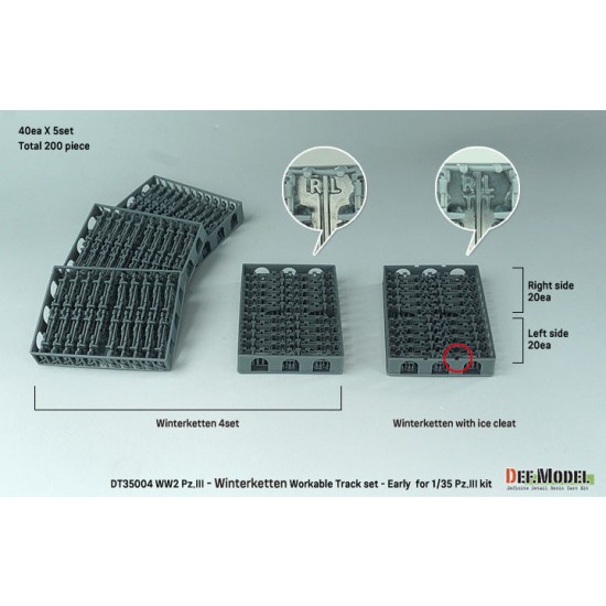 1/35 WWII Pz.III Winterketten Workable Track set 1/35 WWII Pz.III Winterketten Workable Track set