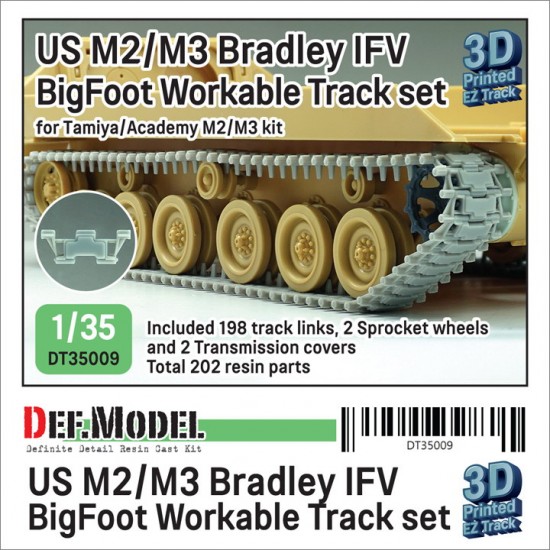 1/35 US M2/M3 Bradley APC BigFoot Workable Track set for Tamiya/Academy M2/M3 kits 1/35 US M2/M3 Bradley APC BigFoot Workable Track set for Tamiya/Academy M2/M3 kits