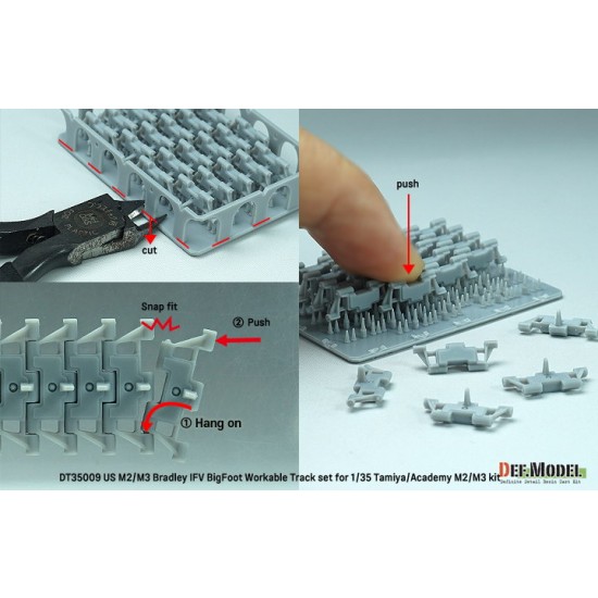 1/35 US M2/M3 Bradley APC BigFoot Workable Track set for Tamiya/Academy M2/M3 kits 1/35 US M2/M3 Bradley APC BigFoot Workable Track set for Tamiya/Academy M2/M3 kits