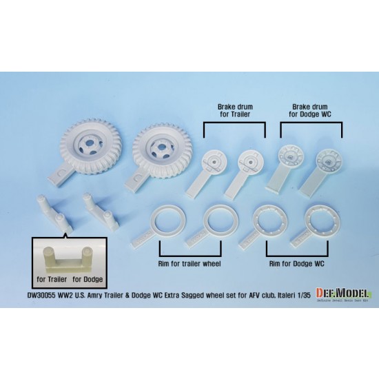 1/35 US Army Trailer & Dodge WC Extra Sagged Wheel set for AFV Club/Italeri kits 1/35 US Army Trailer & Dodge WC Extra Sagged Wheel set for AFV Club/Italeri kits