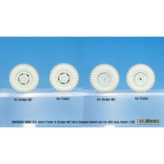 1/35 US Army Trailer & Dodge WC Extra Sagged Wheel set for AFV Club/Italeri kits 1/35 US Army Trailer & Dodge WC Extra Sagged Wheel set for AFV Club/Italeri kits