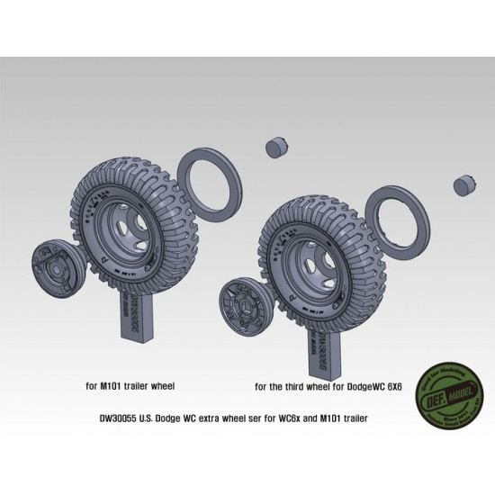 1/35 US Army Trailer & Dodge WC Extra Sagged Wheel set for AFV Club/Italeri kits 1/35 US Army Trailer & Dodge WC Extra Sagged Wheel set for AFV Club/Italeri kits