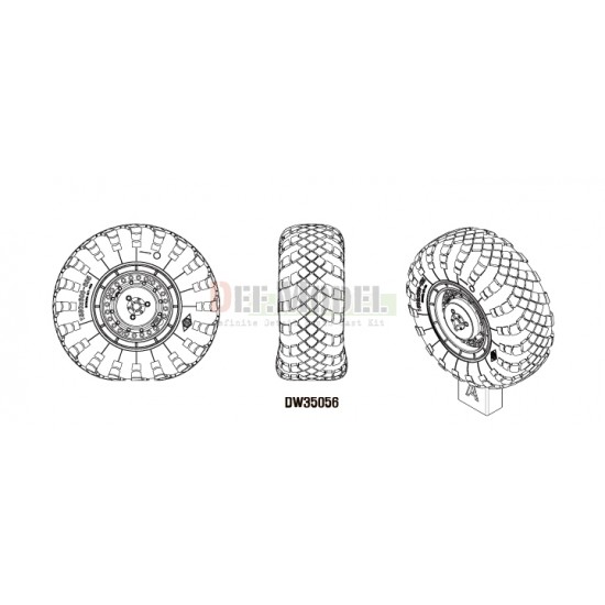 1/35 Scud B w/MAZ-543 Sagged Wheels Set 1 for Dragon kits (8 wheels) 1/35 Scud B w/MAZ-543 Sagged Wheels Set 1 for Dragon kits (8 wheels)