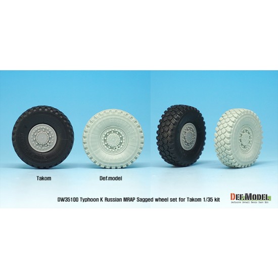 1/35 Russian Typhoon-K Mrap Sagged Wheel set for Takom/Zvezda kit (retooled ver) 1/35 Russian Typhoon-K Mrap Sagged Wheel set for Takom/Zvezda kit (retooled ver)