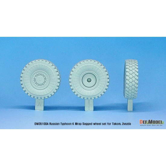 1/35 Russian Typhoon-K Mrap Sagged Wheel set for Takom/Zvezda kit (retooled ver) 1/35 Russian Typhoon-K Mrap Sagged Wheel set for Takom/Zvezda kit (retooled ver)