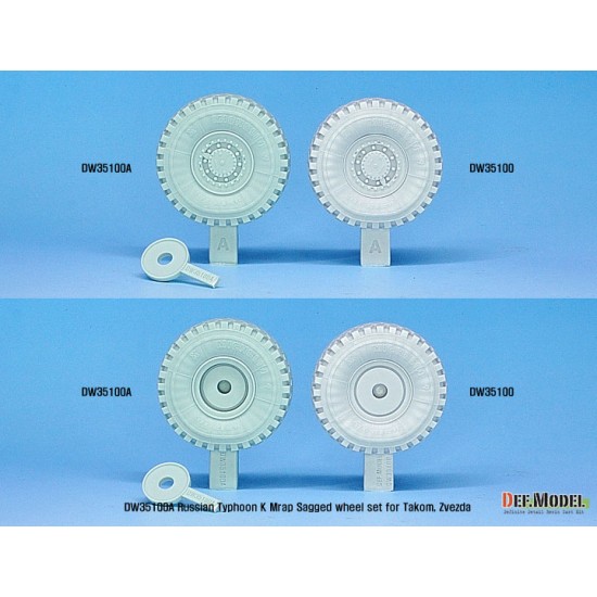 1/35 Russian Typhoon-K Mrap Sagged Wheel set for Takom/Zvezda kit (retooled ver) 1/35 Russian Typhoon-K Mrap Sagged Wheel set for Takom/Zvezda kit (retooled ver)