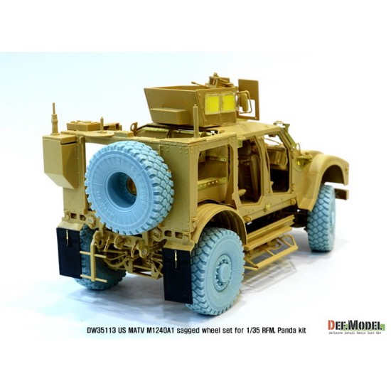 1/35 US M1240A1 M-atv Sagged Wheel set for Rye Field Model 1/35 US M1240A1 M-atv Sagged Wheel set for Rye Field Model