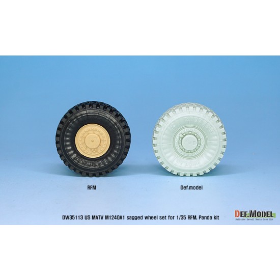 1/35 US M1240A1 M-atv Sagged Wheel set for Rye Field Model 1/35 US M1240A1 M-atv Sagged Wheel set for Rye Field Model