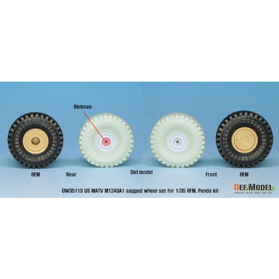 1/35 US M1240A1 M-atv Sagged Wheel set for Rye Field Model 1/35 US M1240A1 M-atv Sagged Wheel set for Rye Field Model