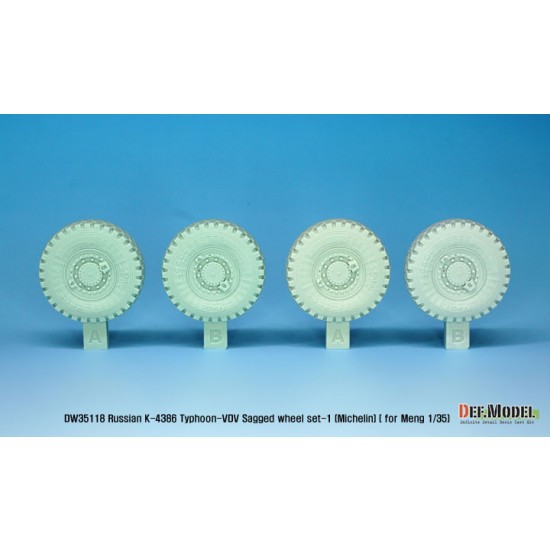 1/35 Russian K-4386 Typhoon-VDV Sagged Wheel set-1 for Meng Model 1/35 Russian K-4386 Typhoon-VDV Sagged Wheel set-1 for Meng Model