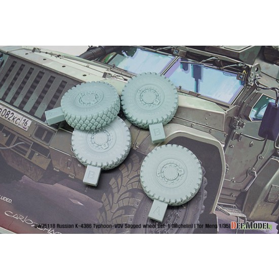 1/35 Russian K-4386 Typhoon-VDV Sagged Wheel set-1 for Meng Model 1/35 Russian K-4386 Typhoon-VDV Sagged Wheel set-1 for Meng Model
