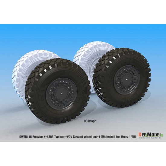 1/35 Russian K-4386 Typhoon-VDV Sagged Wheel set-1 for Meng Model 1/35 Russian K-4386 Typhoon-VDV Sagged Wheel set-1 for Meng Model