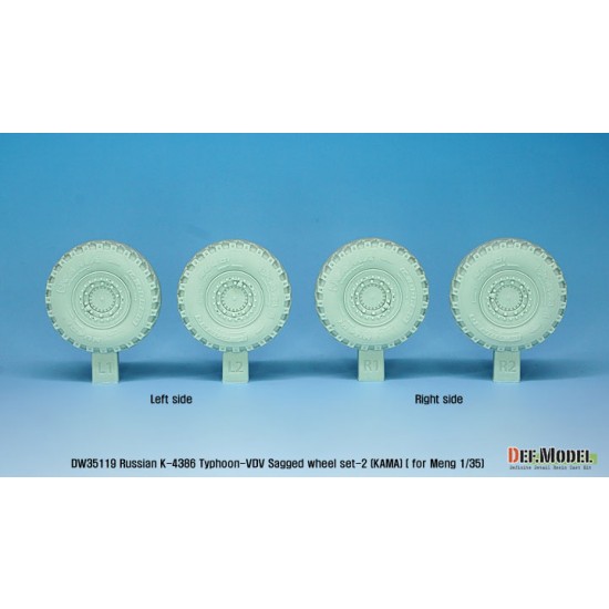 1/35 Russian K-4386 Typhoon-VDV Sagged Wheel set-2 for Meng Model 1/35 Russian K-4386 Typhoon-VDV Sagged Wheel set-2 for Meng Model