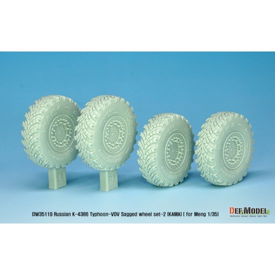 1/35 Russian K-4386 Typhoon-VDV Sagged Wheel set-2 for Meng Model 1/35 Russian K-4386 Typhoon-VDV Sagged Wheel set-2 for Meng Model