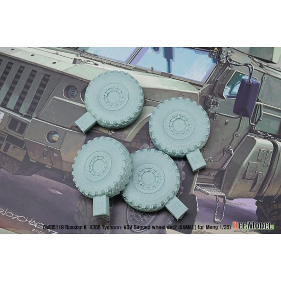 1/35 Russian K-4386 Typhoon-VDV Sagged Wheel set-2 for Meng Model 1/35 Russian K-4386 Typhoon-VDV Sagged Wheel set-2 for Meng Model