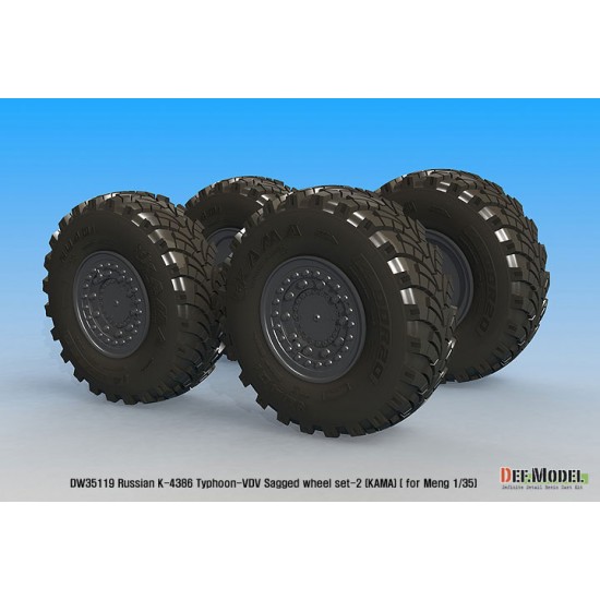 1/35 Russian K-4386 Typhoon-VDV Sagged Wheel set-2 for Meng Model 1/35 Russian K-4386 Typhoon-VDV Sagged Wheel set-2 for Meng Model