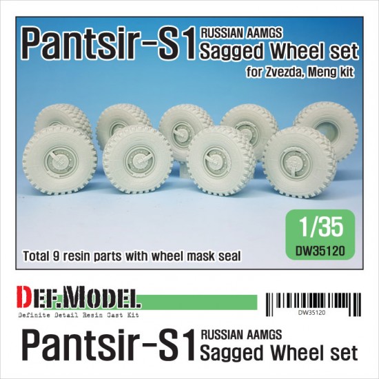 1/35 Russian Pantsir-S1 AAMGS Sagged Wheel set for Zvezda/Meng kits 1/35 Russian Pantsir-S1 AAMGS Sagged Wheel set for Zvezda/Meng kits