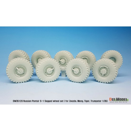 1/35 Russian Pantsir-S1 AAMGS Sagged Wheel set for Zvezda/Meng kits 1/35 Russian Pantsir-S1 AAMGS Sagged Wheel set for Zvezda/Meng kits