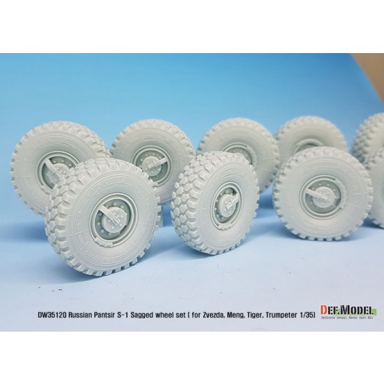 1/35 Russian Pantsir-S1 AAMGS Sagged Wheel set for Zvezda/Meng kits 1/35 Russian Pantsir-S1 AAMGS Sagged Wheel set for Zvezda/Meng kits