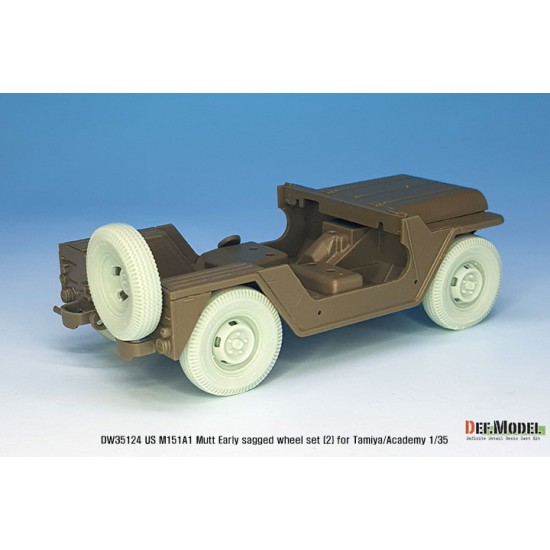 1/35 US M151A1 Early sagged Wheels (civilian tyres) w/Front Suspension for Tamiya/Academy 1/35 US M151A1 Early sagged Wheels (civilian tyres) w/Front Suspension for Tamiya/Academy