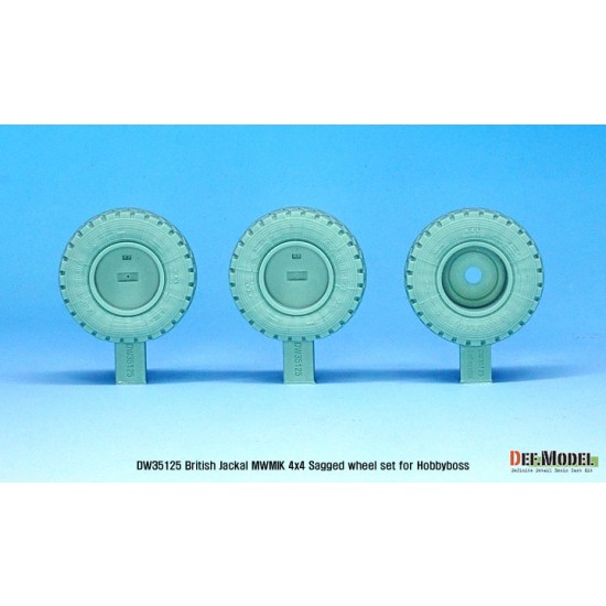 1/35 British Jackal MWMIK 4x4 Sagged Wheel set for HobbyBoss kits 1/35 British Jackal MWMIK 4x4 Sagged Wheel set for HobbyBoss kits