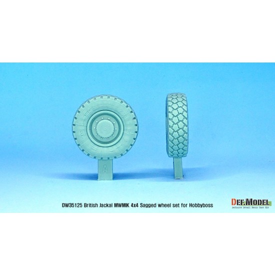 1/35 British Jackal MWMIK 4x4 Sagged Wheel set for HobbyBoss kits 1/35 British Jackal MWMIK 4x4 Sagged Wheel set for HobbyBoss kits