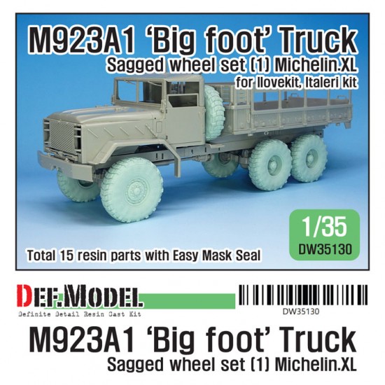 1/35 US M923A1 Big Foot Sagged Wheel set #1 Mich.XL for I Love/Italeri kits 1/35 US M923A1 Big Foot Sagged Wheel set #1 Mich.XL for I Love/Italeri kits