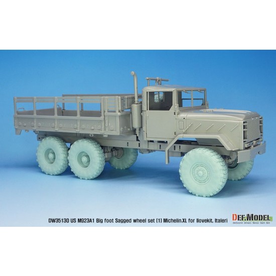 1/35 US M923A1 Big Foot Sagged Wheel set #1 Mich.XL for I Love/Italeri kits 1/35 US M923A1 Big Foot Sagged Wheel set #1 Mich.XL for I Love/Italeri kits