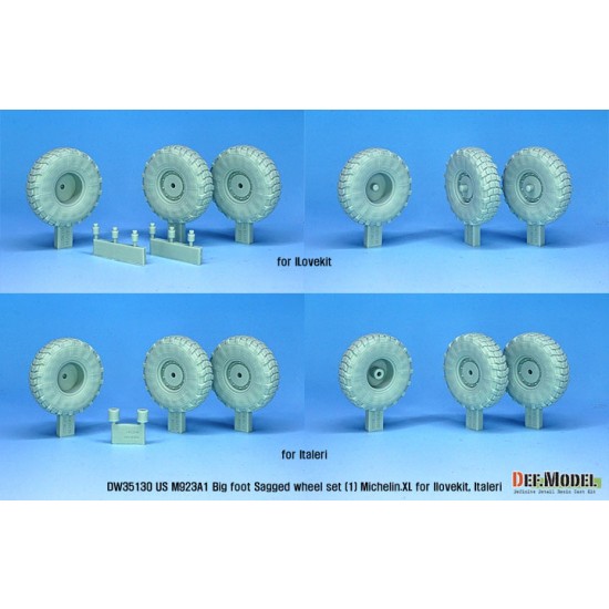 1/35 US M923A1 Big Foot Sagged Wheel set #1 Mich.XL for I Love/Italeri kits 1/35 US M923A1 Big Foot Sagged Wheel set #1 Mich.XL for I Love/Italeri kits