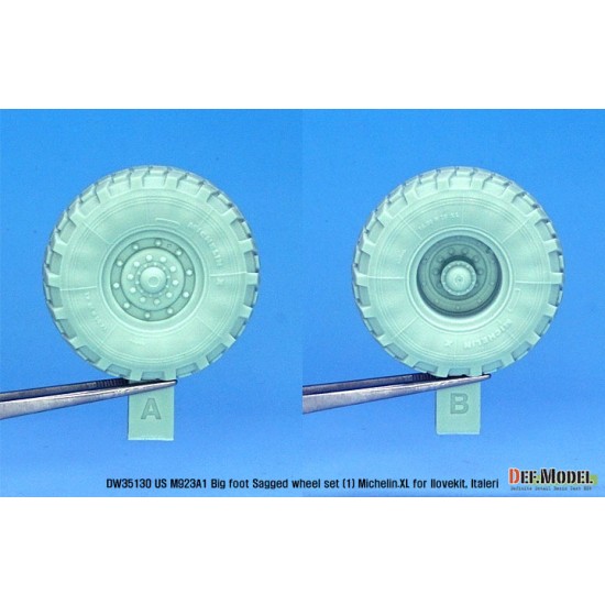 1/35 US M923A1 Big Foot Sagged Wheel set #1 Mich.XL for I Love/Italeri kits 1/35 US M923A1 Big Foot Sagged Wheel set #1 Mich.XL for I Love/Italeri kits