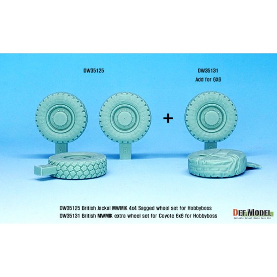 1/35 British MWMIK 6X6 Coyote Extra Sagged Wheel set for HobbyBoss kits 1/35 British MWMIK 6X6 Coyote Extra Sagged Wheel set for HobbyBoss kits
