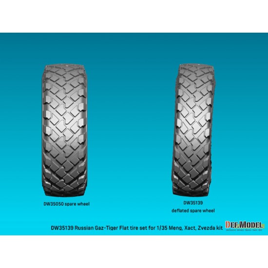 1/35 GAZ-233014 STS Tiger Flat Tyres Wheel set for Meng/Xact/Zvezda kits 1/35 GAZ-233014 STS Tiger Flat Tyres Wheel set for Meng/Xact/Zvezda kits