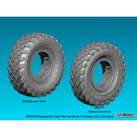 1/35 GAZ-233014 STS Tiger Flat Tyres Wheel set for Meng/Xact/Zvezda kits 1/35 GAZ-233014 STS Tiger Flat Tyres Wheel set for Meng/Xact/Zvezda kits