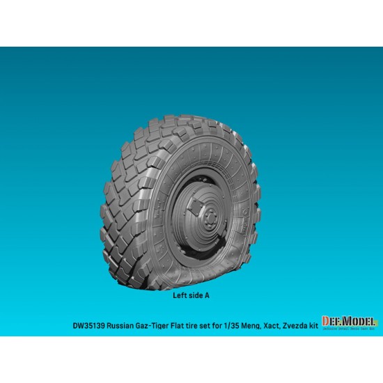1/35 GAZ-233014 STS Tiger Flat Tyres Wheel set for Meng/Xact/Zvezda kits 1/35 GAZ-233014 STS Tiger Flat Tyres Wheel set for Meng/Xact/Zvezda kits