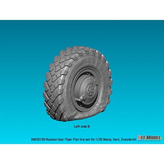 1/35 GAZ-233014 STS Tiger Flat Tyres Wheel set for Meng/Xact/Zvezda kits 1/35 GAZ-233014 STS Tiger Flat Tyres Wheel set for Meng/Xact/Zvezda kits