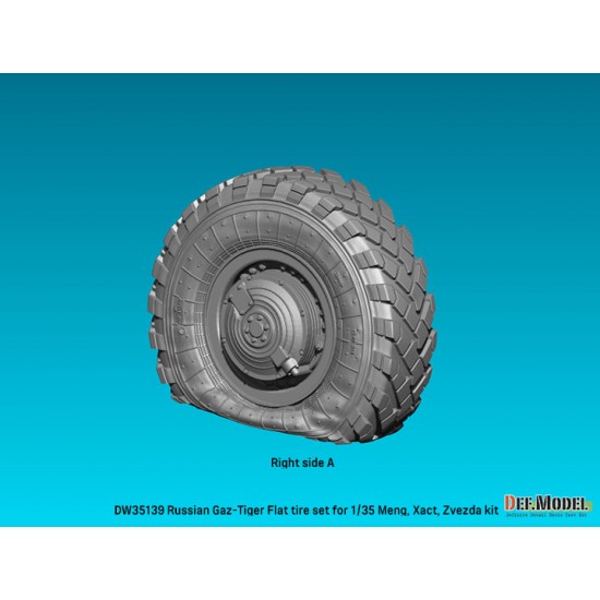 1/35 GAZ-233014 STS Tiger Flat Tyres Wheel set for Meng/Xact/Zvezda kits 1/35 GAZ-233014 STS Tiger Flat Tyres Wheel set for Meng/Xact/Zvezda kits