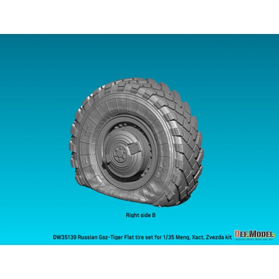 1/35 GAZ-233014 STS Tiger Flat Tyres Wheel set for Meng/Xact/Zvezda kits 1/35 GAZ-233014 STS Tiger Flat Tyres Wheel set for Meng/Xact/Zvezda kits