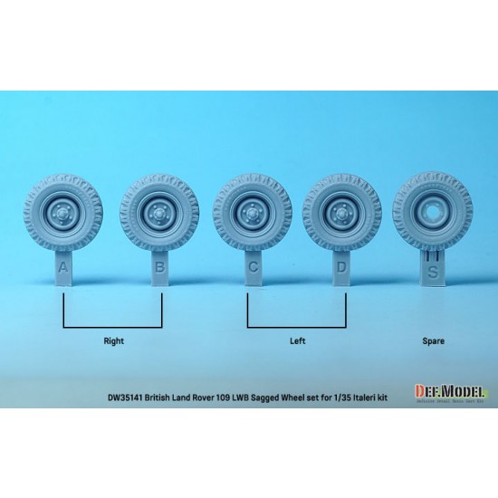 1/35 British Land Rover 109 LWB Wheel set for italeri kits 1/35 British Land Rover 109 LWB Wheel set for italeri kits