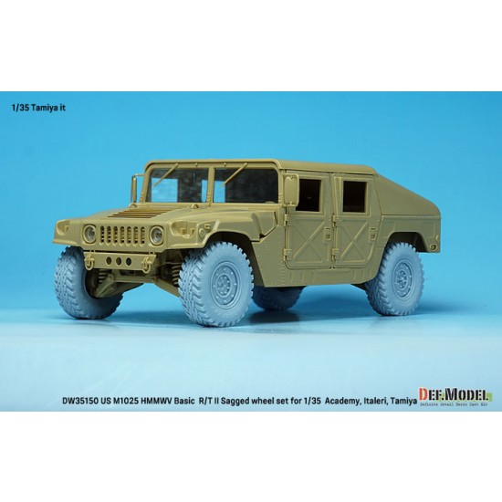 1/35 US M1025 HMMWV Basic R/T II Sagged Wheel set for Academy/Italeri/Tamiya kits 1/35 US M1025 HMMWV Basic R/T II Sagged Wheel set for Academy/Italeri/Tamiya kits