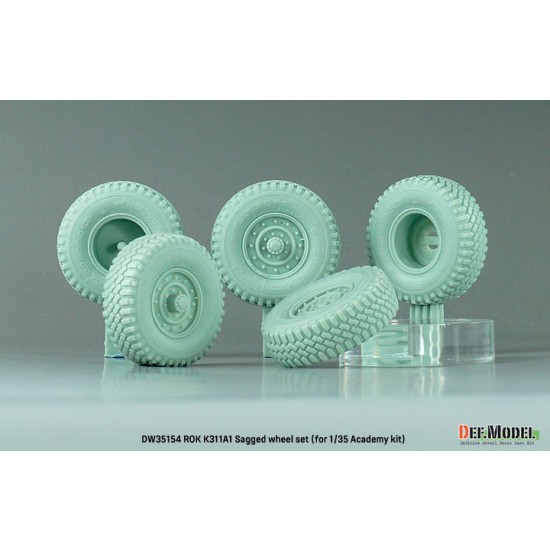 1/35 ROK K311A1 Armoured Truck (KM450) Sagged Wheel set for Academy kits 1/35 ROK K311A1 Armoured Truck (KM450) Sagged Wheel set for Academy kits