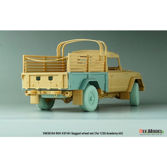 1/35 ROK K311A1 Armoured Truck (KM450) Sagged Wheel set for Academy kits 1/35 ROK K311A1 Armoured Truck (KM450) Sagged Wheel set for Academy kits