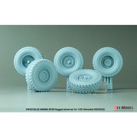 1/35 US M1151 HMMWV BFGR Sagged Wheel set 1/35 US M1151 HMMWV BFGR Sagged Wheel set