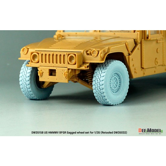 1/35 US M1151 HMMWV BFGR Sagged Wheel set 1/35 US M1151 HMMWV BFGR Sagged Wheel set