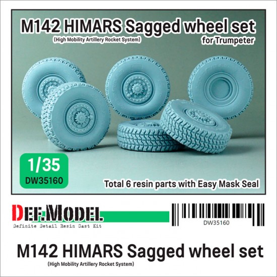 1/35 US M142 HIMARS Sagged Wheel set for Trumpeter kit 1/35 US M142 HIMARS Sagged Wheel set for Trumpeter kit