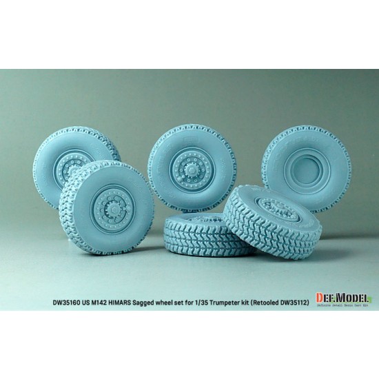 1/35 US M142 HIMARS Sagged Wheel set for Trumpeter kit 1/35 US M142 HIMARS Sagged Wheel set for Trumpeter kit